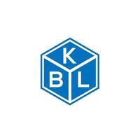 Kbl-Brief-Logo-Design auf schwarzem Hintergrund. kbl kreative Initialen schreiben Logo-Konzept. kbl Briefgestaltung. vektor