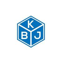 kbj-Buchstaben-Logo-Design auf schwarzem Hintergrund. kbj kreative Initialen schreiben Logo-Konzept. kbj Briefgestaltung. vektor