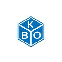 Kbo-Brief-Logo-Design auf schwarzem Hintergrund. kbo kreative Initialen schreiben Logo-Konzept. kbo Briefgestaltung. vektor