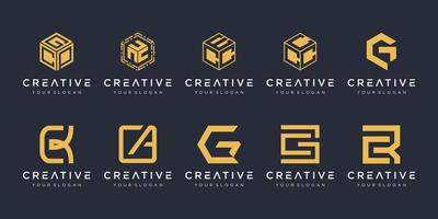 satz kreativer buchstabe c-logo-design-vorlage. ikonen für das geschäft von luxus, elegant, einfach. vektor