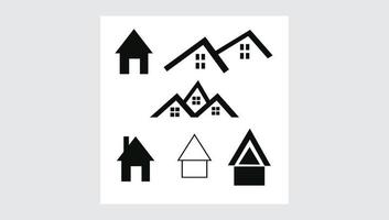 Haus-Icon-Set-Vektor-Illustration vektor