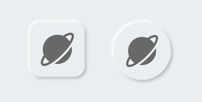 planet solid ikon i neomorf designstil. asteroid tecken vektor illustration.