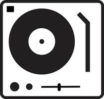 Diskjockey-Plattenspieler-Symbol. Grammophon-Symbol. DJ-Konsolenschild. vektor