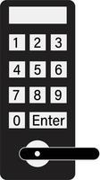 digital dörrlåsikon. smart låsikon. digital dörrlåssymbol. smart låstecken. vektor