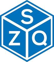 szq brev logotyp design på svart bakgrund. szq kreativa initialer brev logotyp koncept. szq bokstavsdesign. vektor