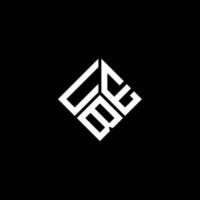 ube bokstav logo design på svart bakgrund. ube kreativa initialer brev logotyp koncept. ube bokstav design. vektor