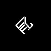 ufl-Buchstaben-Logo-Design auf schwarzem Hintergrund. ufl kreatives Initialen-Buchstaben-Logo-Konzept. ufl Briefgestaltung. vektor