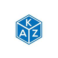 kaz-Buchstaben-Logo-Design auf schwarzem Hintergrund. kaz kreative Initialen schreiben Logo-Konzept. kaz Briefgestaltung. vektor