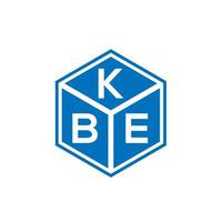 KBE-Brief-Logo-Design auf schwarzem Hintergrund. kbe kreative Initialen schreiben Logo-Konzept. kbe Briefgestaltung. vektor