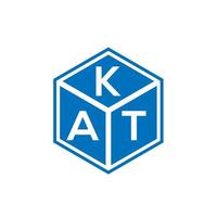 kat-Buchstaben-Logo-Design auf schwarzem Hintergrund. kat kreative initialen schreiben logokonzept. Kat-Buchstaben-Design. vektor