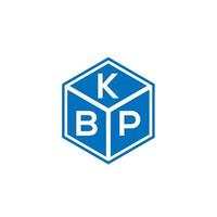 kbp brev logotyp design på svart bakgrund. kbp kreativa initialer bokstavslogotyp koncept. kbp-bokstavsdesign. vektor