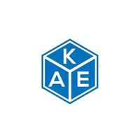 kae-Buchstaben-Logo-Design auf schwarzem Hintergrund. kae kreative Initialen schreiben Logo-Konzept. kae Briefgestaltung. vektor