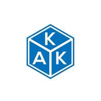 kak-Buchstaben-Logo-Design auf schwarzem Hintergrund. kak kreative Initialen schreiben Logo-Konzept. kak-briefdesign. vektor