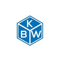 kbw-Brief-Logo-Design auf schwarzem Hintergrund. kbw kreative Initialen schreiben Logo-Konzept. kbw Briefgestaltung. vektor