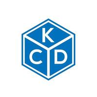 kcd brev logotyp design på svart bakgrund. kcd kreativa initialer bokstavslogotyp koncept. kcd-bokstavsdesign. vektor