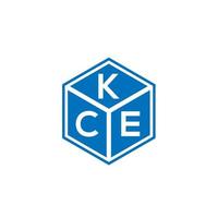 kce-Brief-Logo-Design auf schwarzem Hintergrund. kce kreatives Initialen-Buchstaben-Logo-Konzept. kce Briefgestaltung. vektor