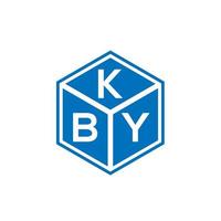 kby-Buchstaben-Logo-Design auf schwarzem Hintergrund. kby kreative Initialen schreiben Logo-Konzept. kby Briefgestaltung. vektor