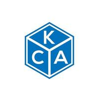 kca-Buchstaben-Logo-Design auf schwarzem Hintergrund. kca kreative Initialen schreiben Logo-Konzept. kca-Briefgestaltung. vektor