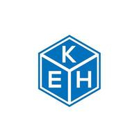 Keh-Brief-Logo-Design auf schwarzem Hintergrund. keh kreative Initialen schreiben Logo-Konzept. keh Briefgestaltung. vektor