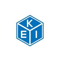 Kei-Brief-Logo-Design auf schwarzem Hintergrund. kei kreative Initialen schreiben Logo-Konzept. Kei-Buchstaben-Design. vektor