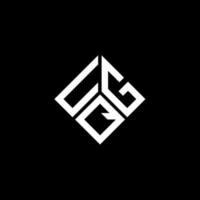 uqg brev logotyp design på svart bakgrund. uqg kreativa initialer brev logotyp koncept. uqg bokstavsdesign. vektor
