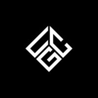 ugc brev logotyp design på svart bakgrund. ugc kreativa initialer brev logotyp koncept. ugc bokstavsdesign. vektor