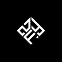 zfy-Buchstaben-Logo-Design auf schwarzem Hintergrund. zfy kreative Initialen schreiben Logo-Konzept. zfy Briefdesign. vektor