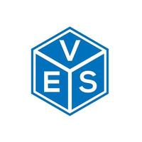 Ves-Brief-Logo-Design auf schwarzem Hintergrund. ves kreatives Initialen-Buchstaben-Logo-Konzept. ves Briefgestaltung. vektor