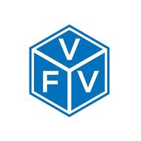 vfv-Brief-Logo-Design auf schwarzem Hintergrund. vfv kreative Initialen schreiben Logo-Konzept. vfv Briefgestaltung. vektor