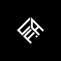 Ufa-Brief-Logo-Design auf schwarzem Hintergrund. ufa kreatives Initialen-Buchstaben-Logo-Konzept. ufa-Briefgestaltung. vektor