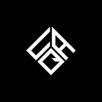 uqa brev logotyp design på svart bakgrund. uqa kreativa initialer brev logotyp koncept. uqa bokstavsdesign. vektor