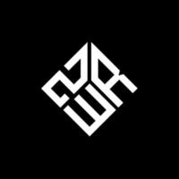 zwr brev logotyp design på svart bakgrund. zwr kreativa initialer brev logotyp koncept. zwr bokstavsdesign. vektor