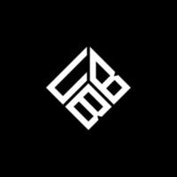 ubb-Buchstaben-Logo-Design auf schwarzem Hintergrund. ubb kreatives Initialen-Brief-Logo-Konzept. ubb Briefgestaltung. vektor