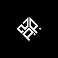 zpp-Brief-Logo-Design auf schwarzem Hintergrund. zpp kreative Initialen schreiben Logo-Konzept. zpp Briefgestaltung. vektor