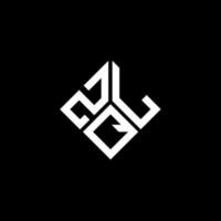 zql-Buchstaben-Logo-Design auf schwarzem Hintergrund. zql kreative Initialen schreiben Logo-Konzept. zql Briefgestaltung. vektor