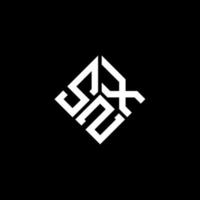 szx-Buchstaben-Logo-Design auf schwarzem Hintergrund. szx kreative Initialen schreiben Logo-Konzept. szx Briefdesign. vektor