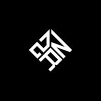 zrn-Buchstaben-Logo-Design auf schwarzem Hintergrund. zrn kreatives Initialen-Buchstaben-Logo-Konzept. zrn Briefgestaltung. vektor