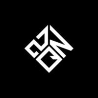 zqn-Buchstaben-Logo-Design auf schwarzem Hintergrund. zqn kreative Initialen schreiben Logo-Konzept. zqn Briefgestaltung. vektor