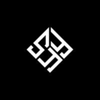syy-Buchstaben-Logo-Design auf schwarzem Hintergrund. syy kreative Initialen schreiben Logo-Konzept. syy Briefgestaltung. vektor