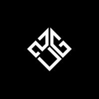 zug brev logotyp design på svart bakgrund. zug kreativa initialer brev logotyp koncept. zug bokstavsdesign. vektor