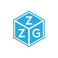 zzg-Buchstaben-Logo-Design auf schwarzem Hintergrund. zzg kreatives Initialen-Buchstaben-Logo-Konzept. zzg Briefgestaltung. vektor