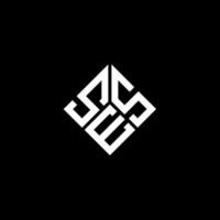 ss-Brief-Logo-Design auf schwarzem Hintergrund. ses kreatives Initialen-Buchstaben-Logo-Konzept. s Briefgestaltung. vektor
