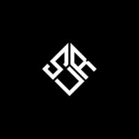 sur-Brief-Logo-Design auf schwarzem Hintergrund. sur kreative Initialen schreiben Logo-Konzept. sur Briefgestaltung. vektor