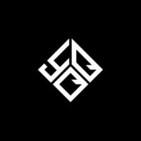 yqq brev logotyp design på svart bakgrund. yqq kreativa initialer bokstavslogotyp koncept. yqq bokstavsdesign. vektor