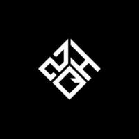 zqh-Buchstaben-Logo-Design auf schwarzem Hintergrund. zqh kreative Initialen schreiben Logo-Konzept. zqh Briefgestaltung. vektor