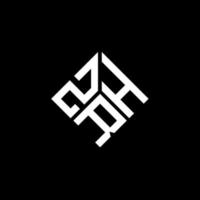 zrh brev logotyp design på svart bakgrund. zrh kreativa initialer bokstavslogotyp koncept. zrh bokstavsdesign. vektor
