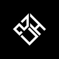 zuh brev logotyp design på svart bakgrund. zuh kreativa initialer brev logotyp koncept. zuh bokstavsdesign. vektor