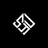 syu-Brief-Logo-Design auf schwarzem Hintergrund. syu kreative Initialen schreiben Logo-Konzept. syu Briefdesign. vektor