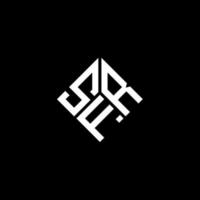 sfr-Buchstaben-Logo-Design auf schwarzem Hintergrund. sfr kreative Initialen schreiben Logo-Konzept. sfr Briefgestaltung. vektor