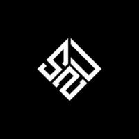 szu-Buchstaben-Logo-Design auf schwarzem Hintergrund. szu kreative Initialen schreiben Logo-Konzept. szu Briefgestaltung. vektor